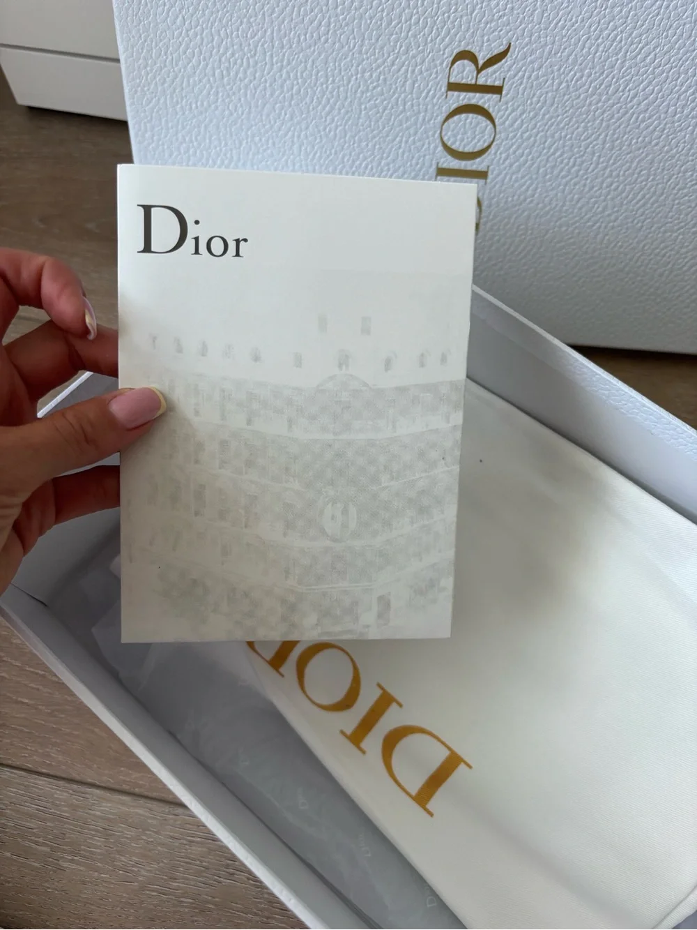 Dior Beige and Cream Logo Strap Slide Sandals